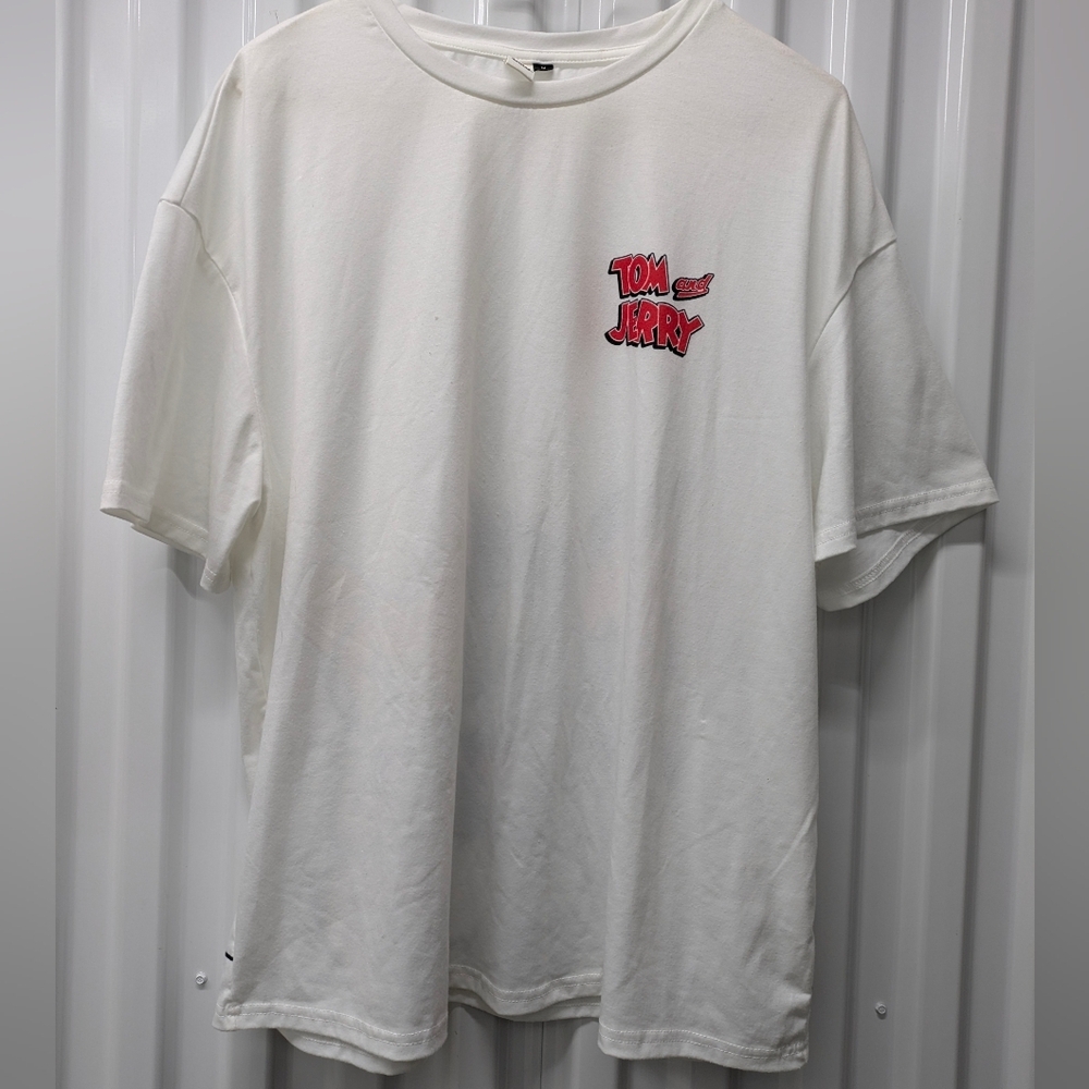 Tom and Jerry Graphic White Tee